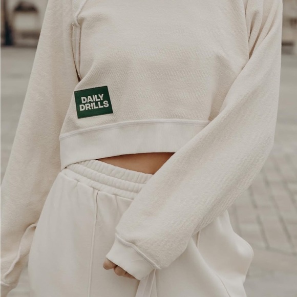 Daily Drills “Sand” Cropped Sweatshirt - Picture 1 of 7